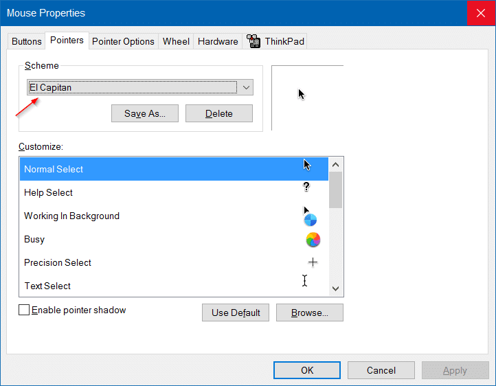 Macbook cursor for windows